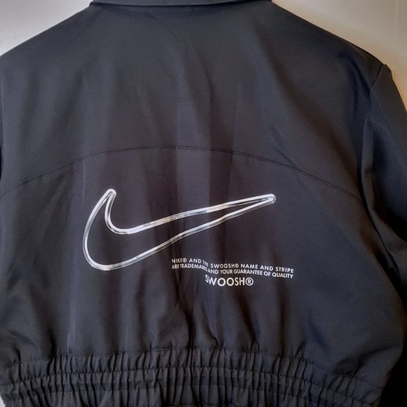 Nike Sportswear Black Cargo Utility Jumpsuit One Piece Women's Sz M Large Swoosh - Picture 11 of 16